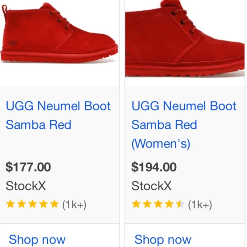 Ugg Neumel Suede Boots Men 8 Women 10